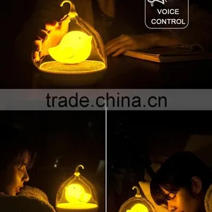 Dimmable Lamp 3d Bird LED Night Light With Rotary Handle and Battery,in Indoors and Outdoors Color Pink thumbnail-6