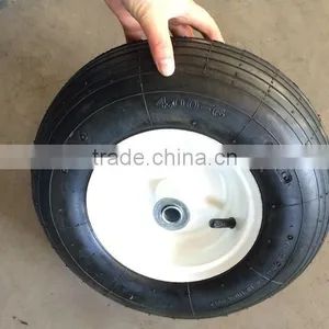 14 Inch 4.0-6 Heavy Load Capacity Metal Rim Hand Trolley Pneumatic Tyre thumbnail-1