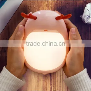 UCHOME Cute Wizard Colorful Led Energy Saving Touch Eye Lamps Feeding Bedding Warm Hearts Night Light thumbnail-3