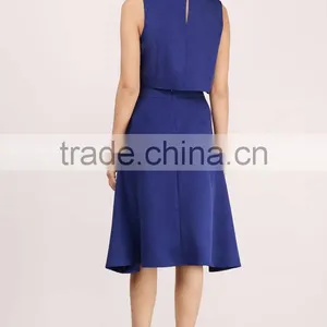 Ladies Formal Skirt Suit Traditional Fancy Sexy New Style Modern Flared High Waisted Midi Length Skirt Crop Top Set thumbnail-4