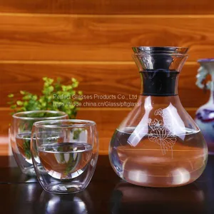 Wholesale Tableware Crystal Classical Glass Milk Bottle Water Decanter for House Decorate Hotel Resturant & Bar thumbnail-4