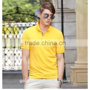2016 New Design Turndown Collar Anti-UV Quick Dry Shirt Plain Color Man Polo T-shirt thumbnail-1