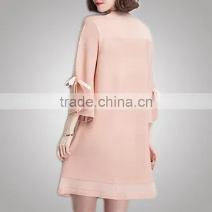 Anti Wrinkle Custom Make High End Bow Dress With Your Design thumbnail-4