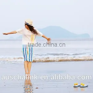 OEM Service Outdoor Fashion Colorful Stripe Beach Girl Short Pants thumbnail-5