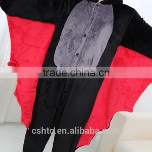 Flannel Cartoon Adult Animal Jumpsuit Animal Pajamas Jumpsuit Bat Design thumbnail-6