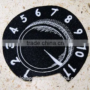 Custom High Quality Embroidered Personality Clock Patch for Clothes Embroidery Patch Made in China Choose Size/color thumbnail-3