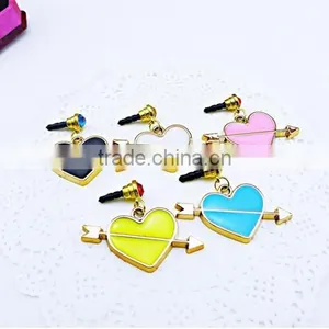OEM Fashion 2d/3d Heart Cell Phone Earphone Anti Dust Plug for Iphone/Samsung/htc/ipad thumbnail-3