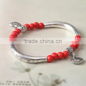F20028N Wholesale Women Bracelet Natural Stone Beaded Custom Bracelets Silver Hand Chains thumbnail-2