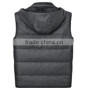 2015 New Fashion Man's Winter Light Down Vest With Hoodie thumbnail-5