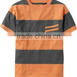 BOYS STRIPED T SHIRT WITH POCKET thumbnail-1