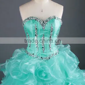 Beaded Sweetheart Ball Gown Evening Dress thumbnail-5