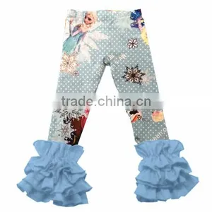 Wholesale Baby Girl Icing Ruffle Pants Cute Colorful Girls Icing Legging thumbnail-5