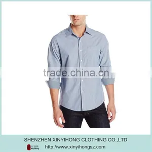 Custom Casual Style 100% Cotton Long Sleeve Pocketed Shirts For Men thumbnail-1