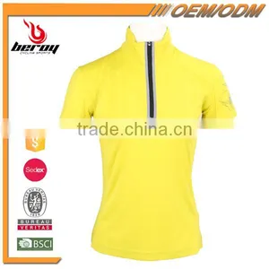 Fashionable Design Half Zipper Collar Women Fitness T-Shirt Sport Shirt Short Sleeve thumbnail-1