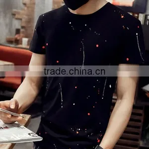 Han Edition Cultivate One's Morality Round Collar T-shirt Printing Shirt thumbnail-1