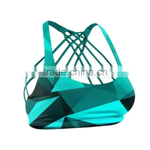Color Blended Modern Triangular Sports Fitness Bra thumbnail-1