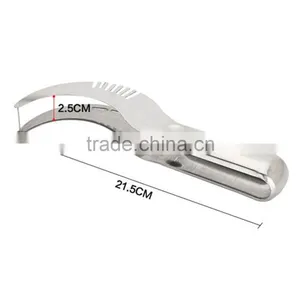 Stainless Steel Melon Slicer Watermelon Knife Melon Cutter Corer Server Splitter Cantaloupe Cutting Seeder Slicer Scoop KC1343 thumbnail-6