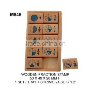 School Supplies (M646) WOODEN FRACTION STAMP thumbnail-1