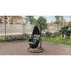 Aluminum Frame And Black Rattan Swing Chair For Outdoor Garden thumbnail-1