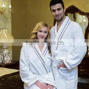 Adult 100% Cotton Hotel Robe Bath Robe Set thumbnail-3