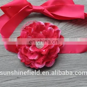 Laced Peony Flower Sash Belt For Kids thumbnail-6