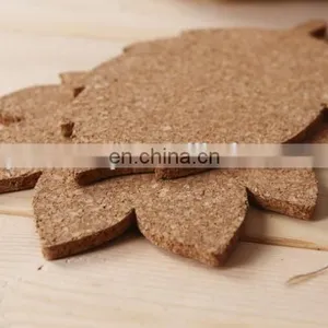 Leaf Design Cork Coaster Wooden Craft Home Decorations 2styles thumbnail-2