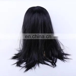 Long Straight Hair Witch Wigs Black White Mixed Cosplay Wig thumbnail-2