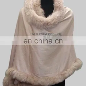Pashmina Shawls With Fur thumbnail-1