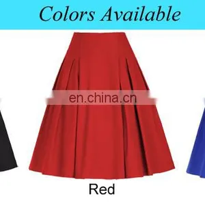 Grace Karin Women's High Stretchy Vintage Retro Blue A-Line Short Skirt CL010451-3 thumbnail-5