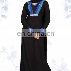 Latest Abaya Designs 2016 Burkha Islamic Women Clothing Party Wear Burkha thumbnail-1