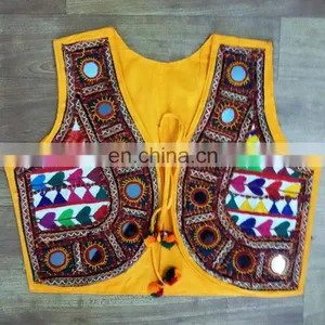2015 Hot Sale Fashion Good Quality Mirror Embroidered Work Gujarati Rajasthani Traditional Handmade Jacket Koti thumbnail-1