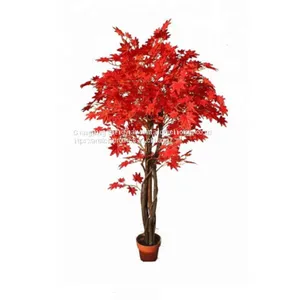 Artificial Plant Bonsai Red Maple Tree for Decoration thumbnail-1