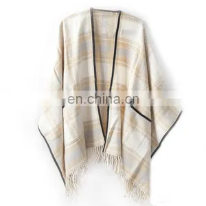 100% Acrylic Khaki Women Scarf Cappa thumbnail-1