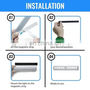 Intelligent Human Body Sensor Usb Charging Cabinet Led Lights Cabinet Wardrobe Lamp Under Kitchen Cabinet Led Lighting thumbnail-5