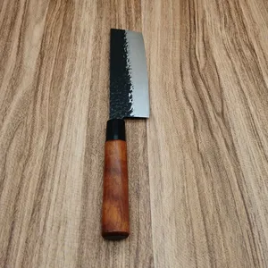 7 Inch 3 Layers Forged High Carbon Stainless Steel Japanese Cleaver Chef Kitchen Knife thumbnail-1