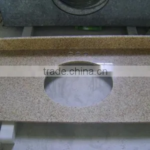 Hotel Bathroom Sunset Gold Granite Vanity Tops, Sunset Gold Vanity Tops thumbnail-6
