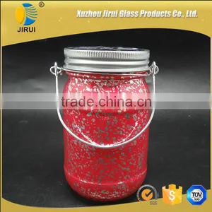430ml Attractive Painting Glass Mason Jar With Iron Wire thumbnail-3