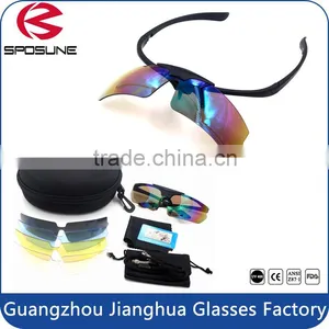 Matt Black Replaceable Flip up Polycarbonate Frame uv Protective Eye Gafas thumbnail-6