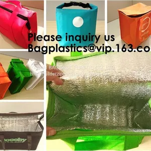 Oxford Cloth Insulated Reusable Grocery Shopping Bags, XL Size, Large Picnic Cooler Bag, Zippered Top Cold thumbnail-3