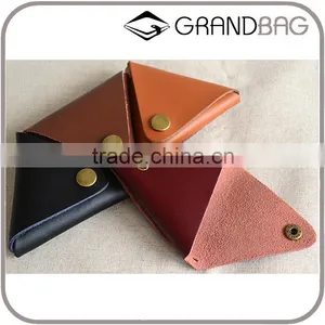 Guangzhou Wholesale Mini Convenient and Practical Genuine Leather Coin Holder Purse With Snap Button thumbnail-1