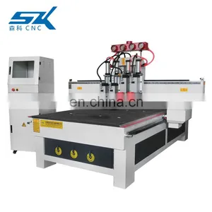Multi Heads CNC 1325 Pneumatic System ATC Four Spindles Wood CNC Router Machine thumbnail-2