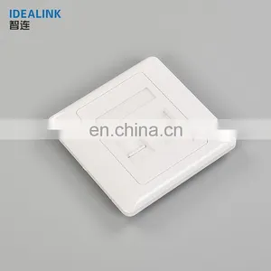 Dual Port 86*86mm UK Type 3M Face Plate RJ45 Network Cable Wall Plate for Network thumbnail-3