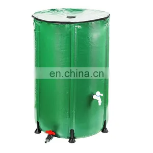 500L Foldable Collaps Garden Plastic Pvc Rain Collector Collapsible Water Barrel Tank thumbnail-1