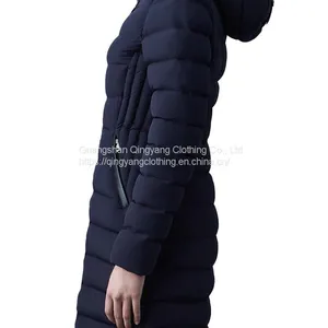 2023 NEW CUSTOM WOMEN BELTED WINTER PARKA OVERCOATS PLUS SIZE WOMEN DOWN PADDED PUFFER JACKETS thumbnail-2
