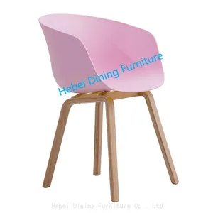 Dining Furniture Living Room Furniture Beautiful Outdoor PP Cafe Chair Backrest Armrest Plastic/Velvet Chairs thumbnail-4