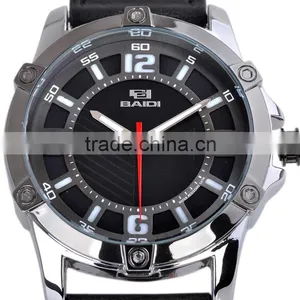 Optional Leather And Stainless Steel Watch Straps Unisex Watch With Great Dial thumbnail-1