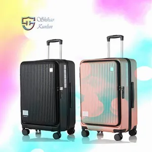 Portable Lightweight Luxury Spinner Suitcases Luggage Set 4 Wheels Hard Side Waterproof Trolley With Lock thumbnail-2
