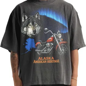 Washed Heavyweight Graphic Tshirts Vintage Thick Boxy & Oversized Baggy Fit thumbnail-1