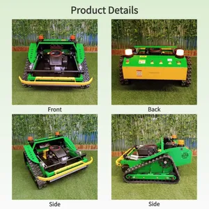 Remote Operated Industrial Grade 4-Stroke Single Cylinder Gasoline Cordless Self Propelled Steel Chassis Grass Trimming Machine thumbnail-3