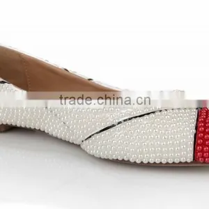 Good Quality Hot Classic Latest Flat Shoes for Women 2015 Pearls Casual Shoes thumbnail-1